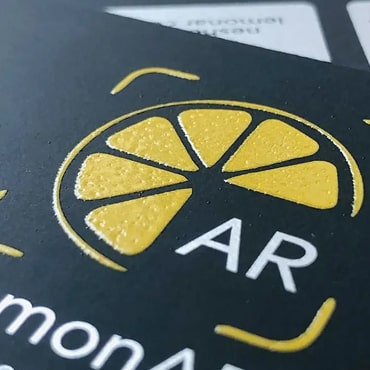 Печать визитки термографией