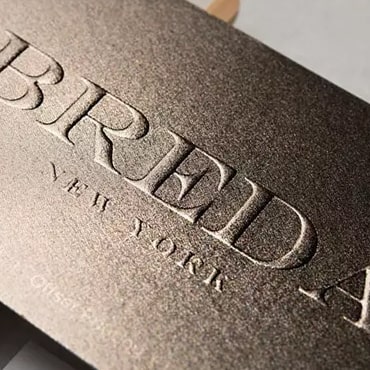 Слепое тиснение на визитке