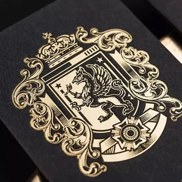 Визитка с тиснением золотой фольгой