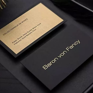 Печать визиток металлизироваными красками