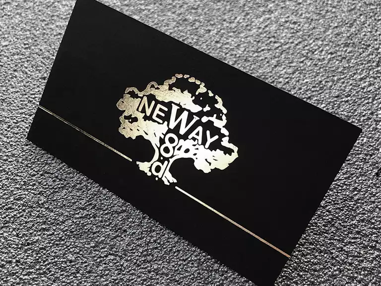 Визитки с тиснением фольгой