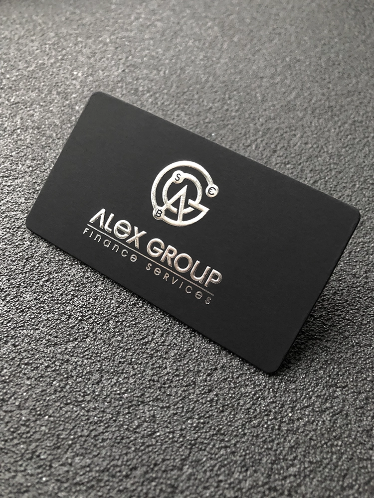 Кашированые визитки с блинтовым тиснением