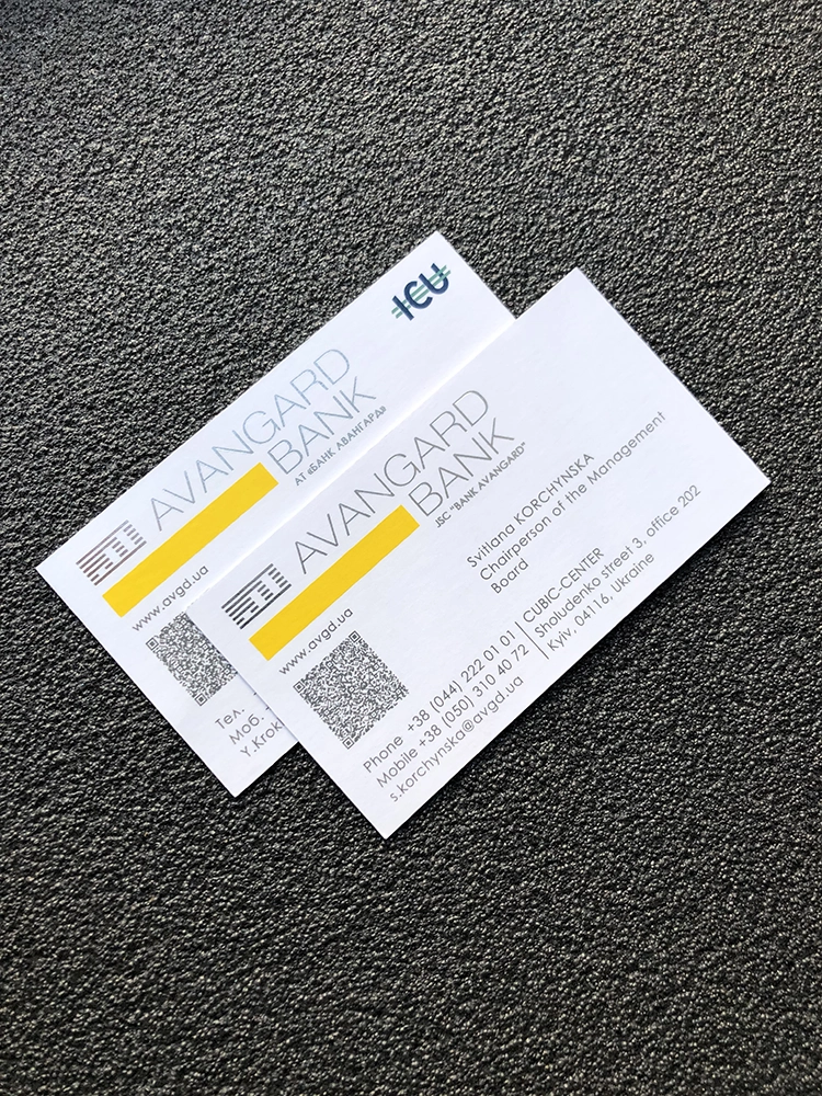 Шелкотрафаретные визитки