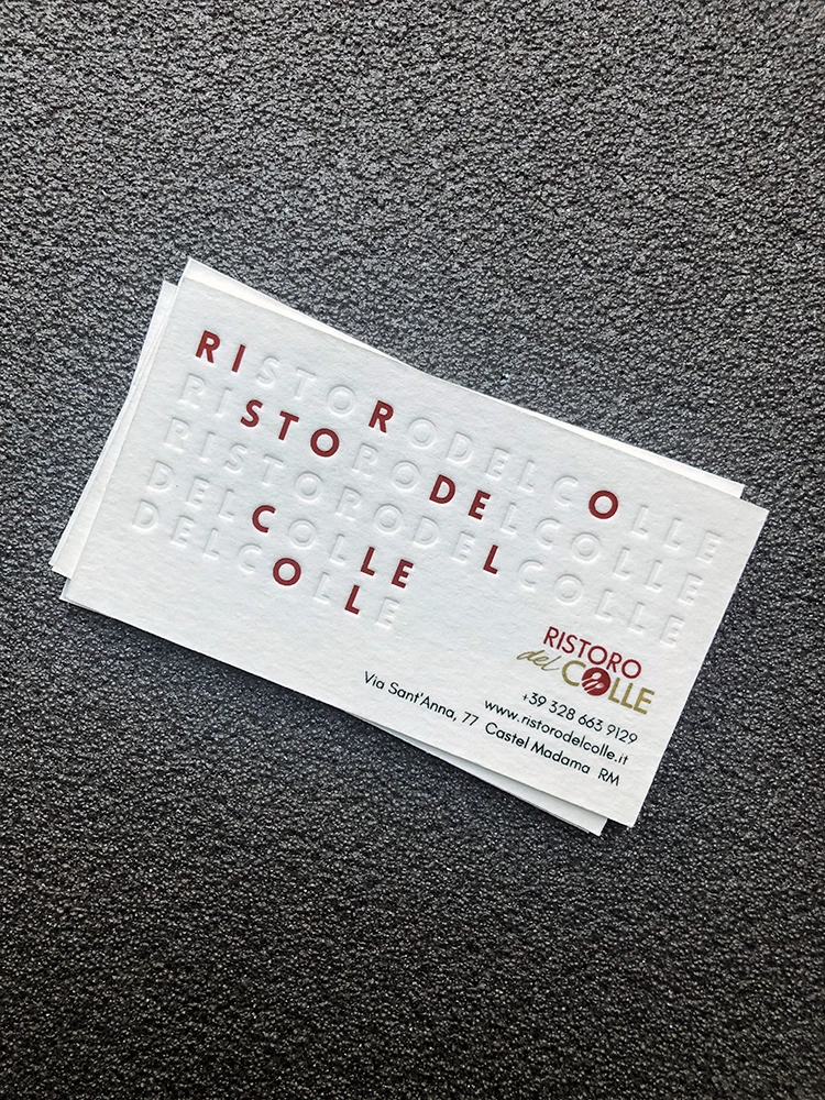 Визитки с тиснением блинт на Wild 450g