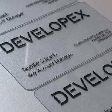 Пластиковые прозрачные визитки