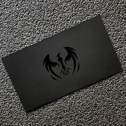 Рельефные визитки объемными буквами